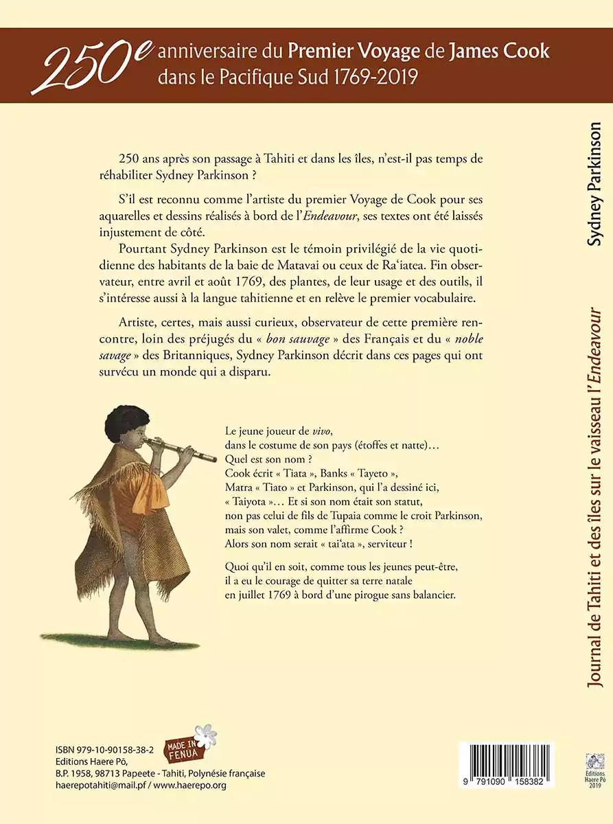 Journal de Tahiti et des îles sur le vaisseau de Sa Majesté britannique l'Endeavour